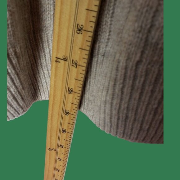 Giorgiolini Mens 100% Wool Ribbed Knit Pullover Sweater Beige Large - Picture 5 of 10